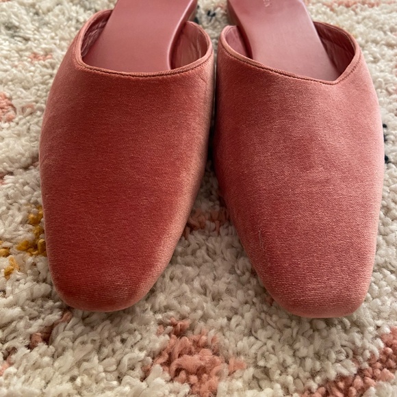 Doen Wren Rose/Blush Velvet Mules,  41, never worn - Picture 3 of 6
